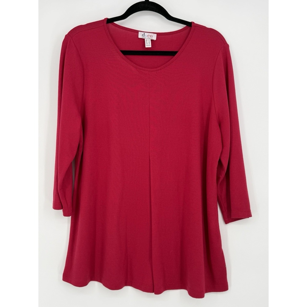 Denim & Company Women's 3/4 Sleeve Top Large